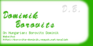 dominik borovits business card